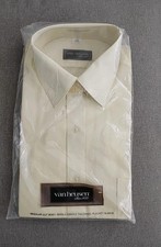 NWT Vtg Van Heusen Men's Dress Shirt Reg 15 1/2 Neck 32/33 Yellow Alexander's