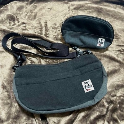 Chums Black Shoulder Bag Pouch Set Rare Outdoor Moel Limited Edition VHTF Americ