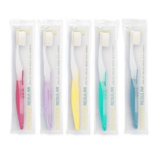 Extra Soft Toothbrushes Regular Size Head , Periodontist Design Tapered Bris...