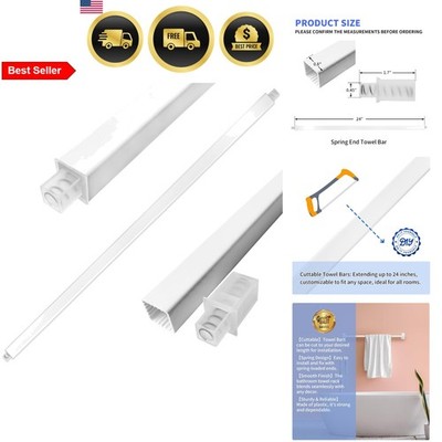 Towel Bar Replacement Rod Wall Mount Towel Storage for Bathroom Kitchen