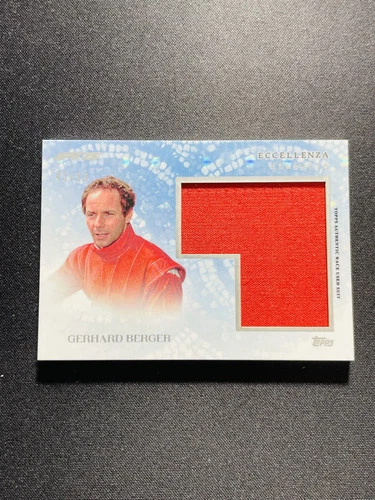 2025 Topps Eccellenza F1 Race Used Suit Relic Reliquia Gerhard Berger 43/99 JS72