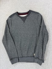 Abercrombie  Fitch Distressed Cotton Blend Crew Sweatshirt Men's Medium Gray