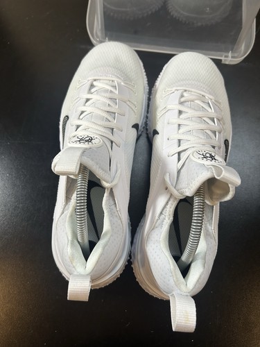 Nike Huarache 9 Elite TF LAX Turf Lacrosse Shoes White FN0310-101 Mens Size 9 - Picture 6 of 7
