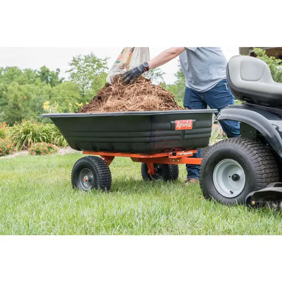 12 Cu. Carro de volteo de polietileno para pies Foto 2 de 4