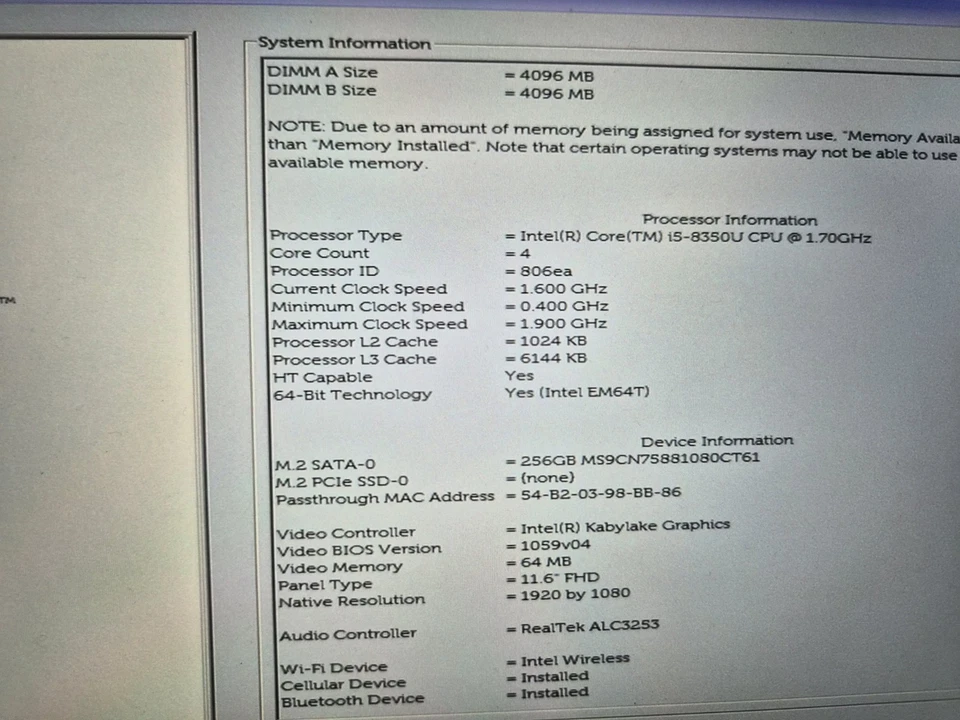 Tablet Dell Latitude 7212 Rugged Extreme 11.6" FHD | Intel i5-8th Gen 8GB 256GB Foto 4 de 4