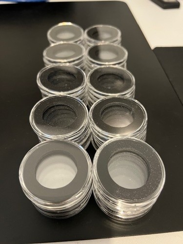 50 AirTite Black Ring Model H-26mm Coin Holder Capsules for Small Dollars