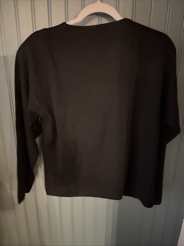 Vtg Mark Shale Med 100% Silk Women’s Sweater Pull Over With Shoulder Pads - Picture 4 of 11