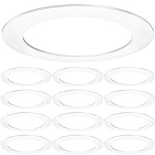 Sunco 12 Pack Goof Rings for 6 Inch Recessed Lights, Flush 6 Inch, White