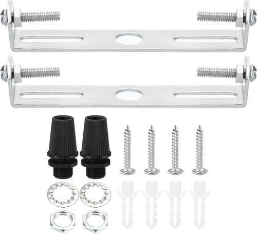 95 mm Deckenleuchtenplatte Set, 2er Set Leuchte Befestigung Halterung Platte Stahl - Bild 1 von 7