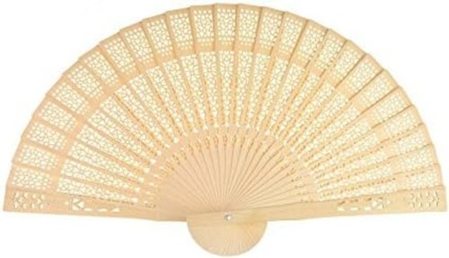 50 Classic Sandalwood Folding Fans - Ideal Summer Gifts for Any Occasion - Picture 4 of 8