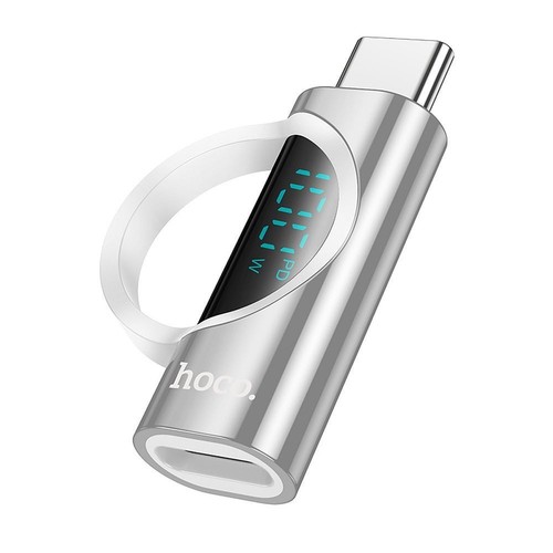 Hoco Adattatore Usb-c Misuratore Ua32 100w Silver Per Blackview Oscal Tiger 10 - Foto 1 di 4