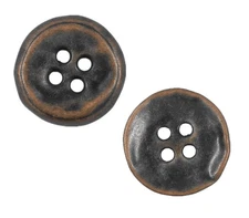 12 PCS 22mm Antique Copper Rustic Round Metal Hole Buttons for Sewing Crafts