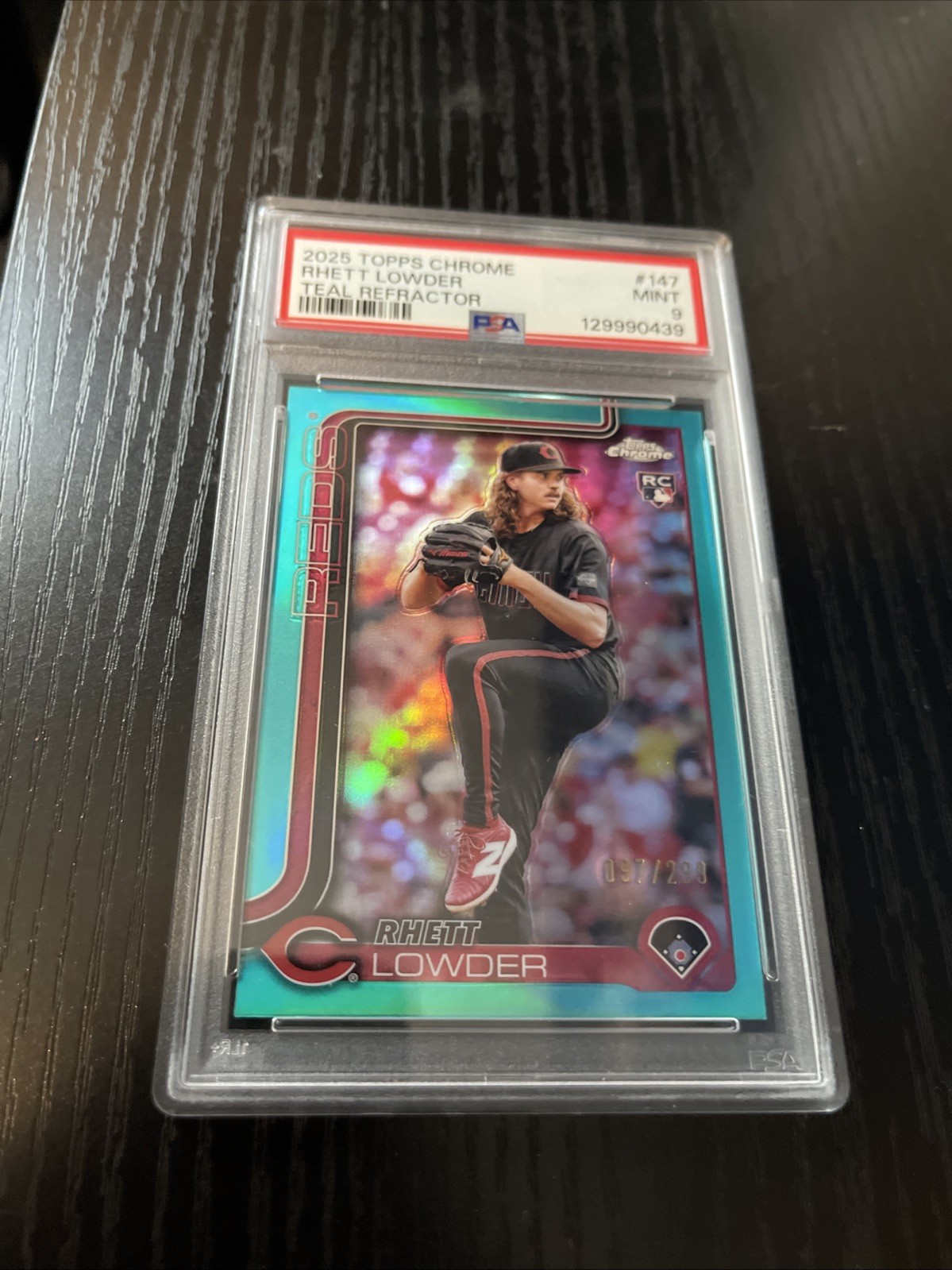 2025 Topps Chrome - Rhett Lowder #147 Teal Refractor /299 (RC)