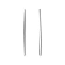 304 Stainless Steel Round Rods, 6mm x 450mm Solid Shaft Rods Pack of 2