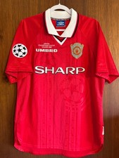 Original Manchester United 1999 2000 UCL home #7 BECKHAM L shirt