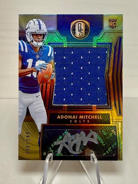 2024 Panini Gold Standard - Rookie Jersey Auto Jumbo Adonai Mitchell #255 /149