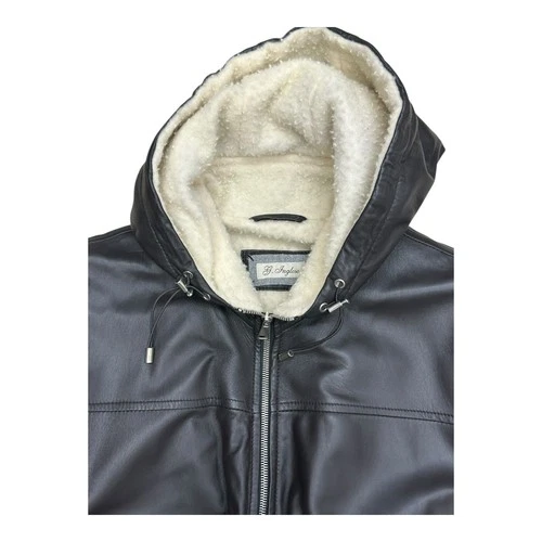 G. Inglese Italian Leather Jacket - Handmade Bomber - Dark Blue - Size 50 image 3