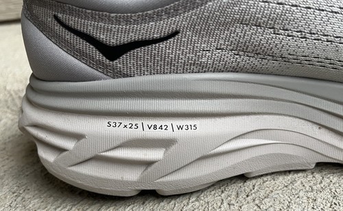 Hoka One One Bondi 8 Men's size 12.5 2E Running Shoes - Sharkskin Gray - Picture 9 of 15