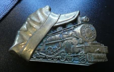 Engineers Hat Conductors RailRoad Train Car Vintage Belt Buckle Baron Buckles