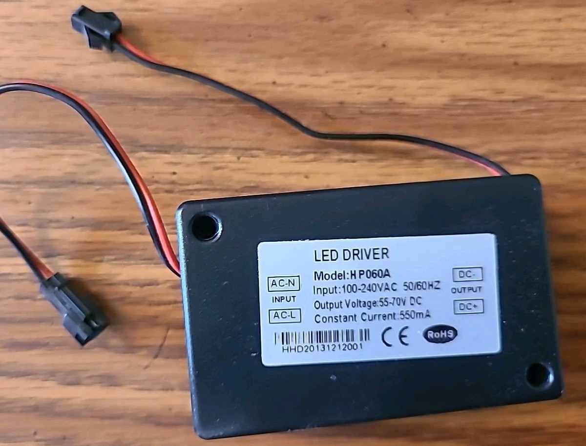 Horticulture LED Driver Grow Light 100-240VAC To 55-70VDC