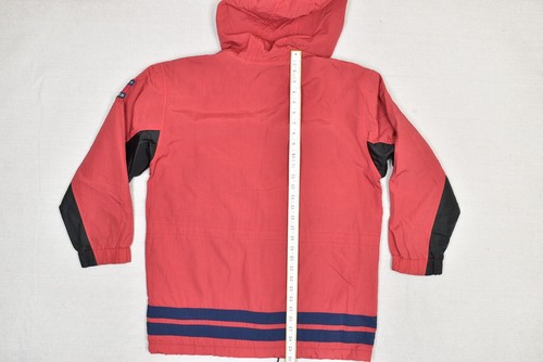 Vintage Tommy Hilfiger Men's Red Black Hooded Jacket Regular Size XL - Picture 5 of 8