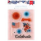 3 Pack American Crafts Flags And Frills Clear Stamps-8/Pkg 34030322