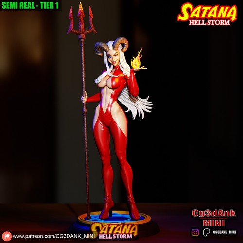 Satana Statue 3D Print Unpainted/Unassembled - Picture 13 of 20