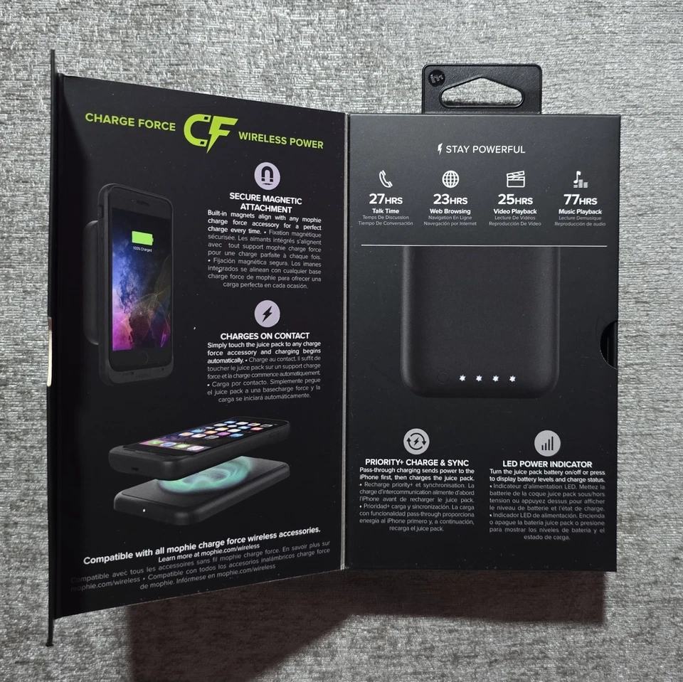 Funda Batería Aire Mophie Juice Pack para iPhone 7 – 27hr Potencia – Negra (NUEVA) Foto 3 de 4