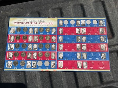 2007-2011 US Presidential Dollar Collection Book -18 Coins w Book