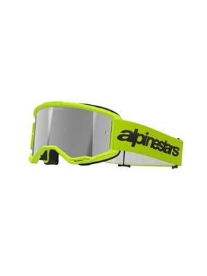 Vision 3 MX ATV MTB Off Road Goggle (Yellow Fluo - Mirror Silver Lens)