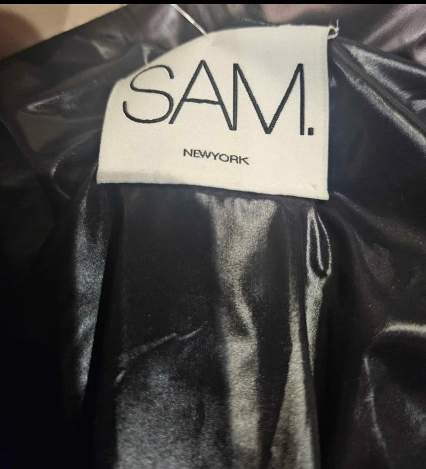 133 SAM New York Freestyle Goose Down Puffer Jacket Metallic GraySilver M Isabel - Image 4 of 4