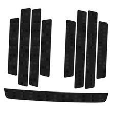 9PCS Car Door Sill Protector Rear Bumper Protector, Anti-Scratch Carbon Fiber