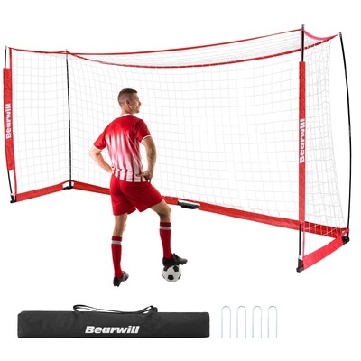 Bearwill Soccer Goal, 12X6FT Easy Setup Soccer Net, Portable Soccer Goals for...