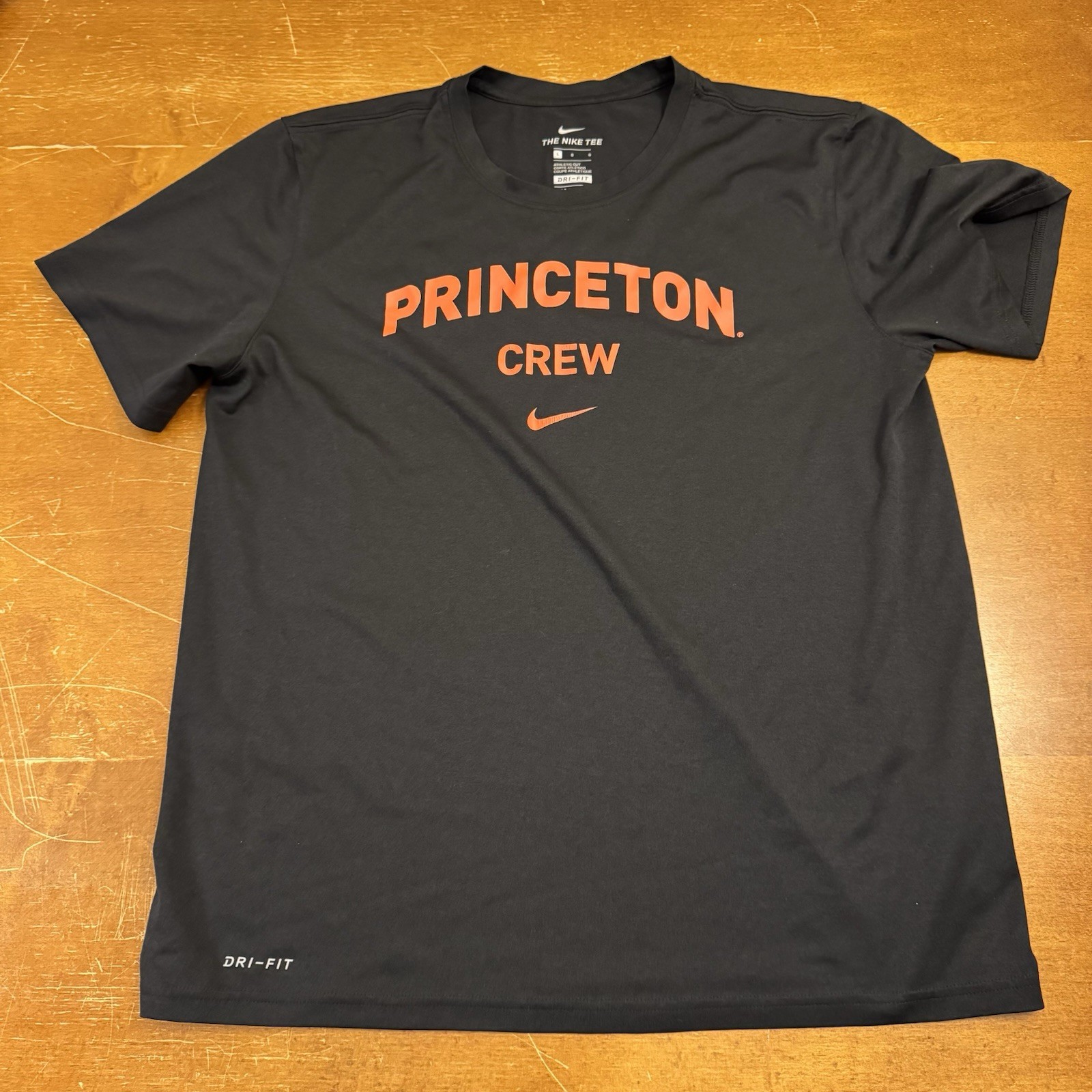 FILA Princeton Tigers Camicia Uomo Grande Nera Crew Canottaggio Giocatore Emessa Dri Fit Nike