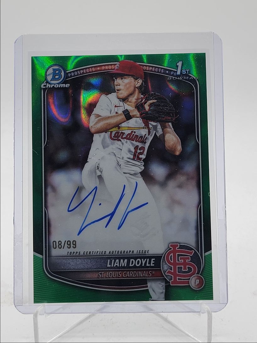 LIAM DOYLE 2025 BOWMAN CHROME DRAFT 1ST GREEN LAVA AUTO /99 Q4874