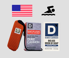 Duke Cannon Midnight Swim Big Brick Soap Tactical Scrubber Benefits Vets Lot 2