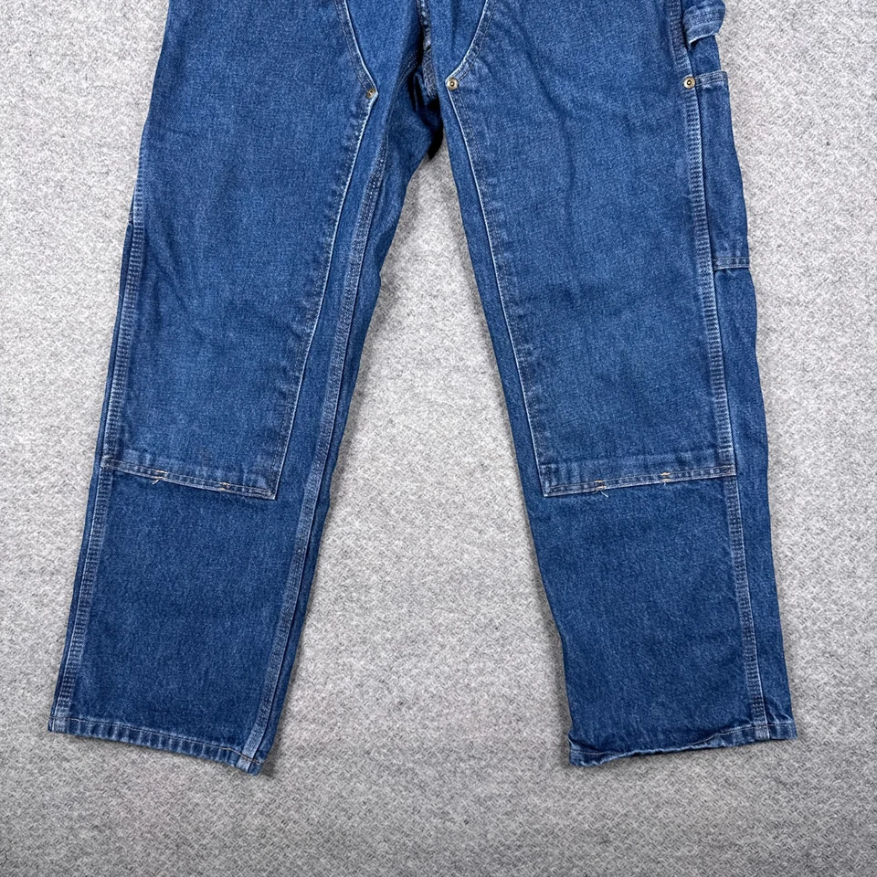 Key Jeans Mens 30x30 (Fits 28x29) Blue Denim Double Knee Logger Carpenter - Image 3 of 4