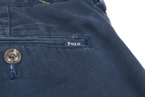 Polo Ralph Lauren Chino Pants Mens 40x30 Navy Blue Cotton Twill Classic - Picture 8 of 13