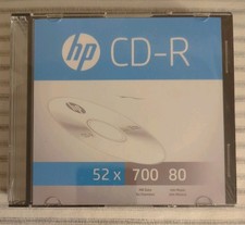 5 Pack HP CD-R in Slim Jewel Case, 52x- 700MB Data- 80min Music. New
