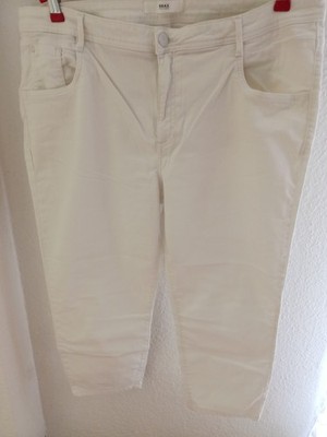 BRAX Damen 7/8 Jeans Shakira Größe 50 Weiß Stretch Top Zustand Neuwertig