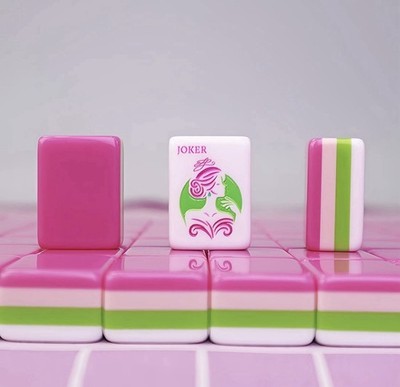 American mahjong Game set-160 Hotpink Rose Layered Mah jong