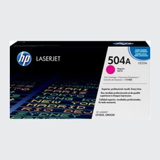 New Open Box HP 504A Magenta Original LaserJet Toner Cartridge, CE253A