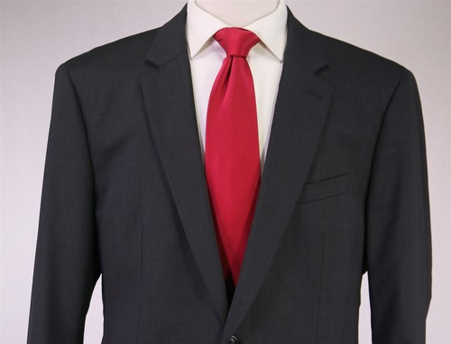 Banana Republic Men's Standard Fit Super 120's Wool Dark Gray 2-Btn Suit 44R - Picture 3 of 11