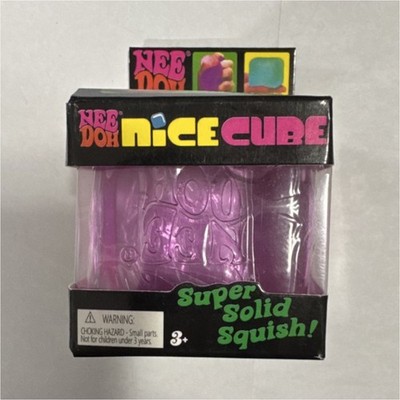 Schylling Nice Cube Super Solid Squish Squeeze Ball Purple Gel Toy MPN 24079HY
