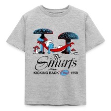 Schlümpfe Retro Design Mit Schlafendem Schlumpf Kinder T-Shirt