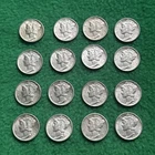 Mercury Dime Lot of 16 - 90% Silver - All VF+ Intrinsic Silver - Worth a Look!!