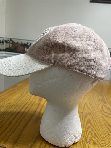 American Eagle Outfitters Baseball Hat Dusty Rose Beige Embroidered Rose Cotton - Picture 4 of 6