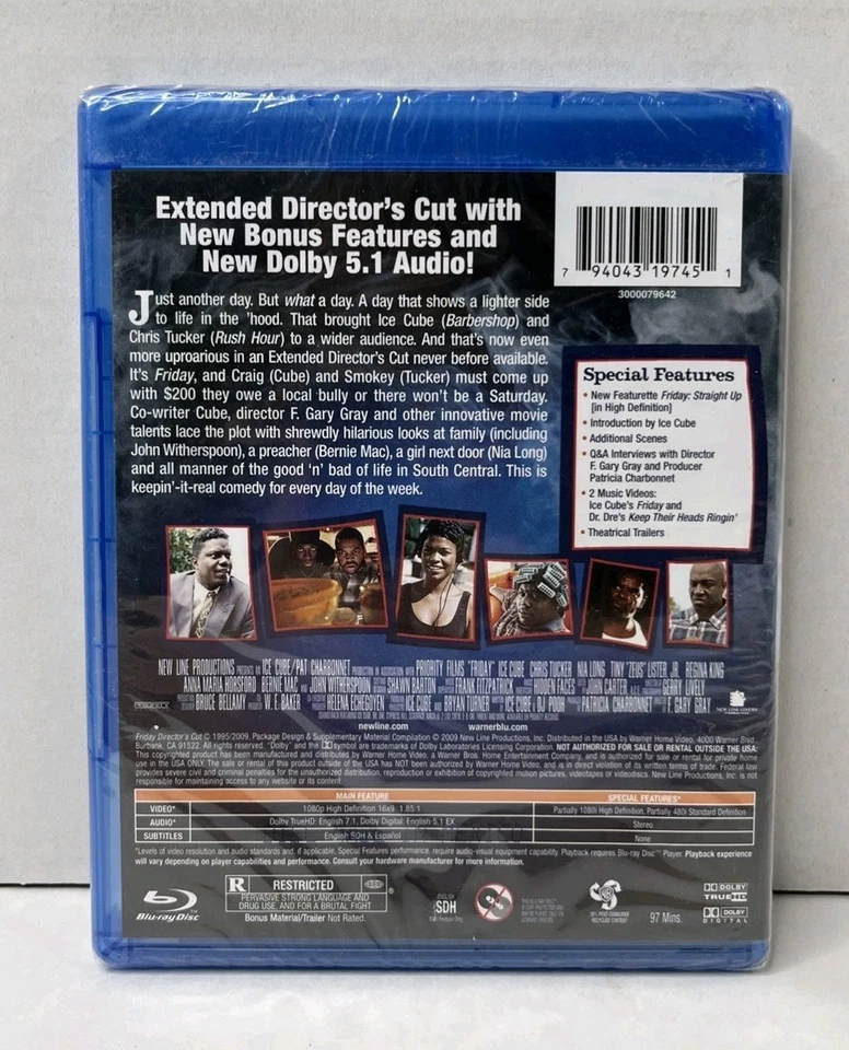 Friday - Director's Cut [1995] (Blu-ray + DVD, 2009) Ice Cube - New/Sealed  - Image 2 of 4