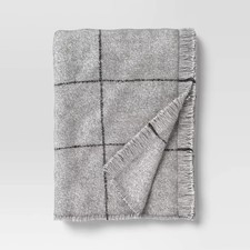 Windowpane Boucle Throw Blanket Cray/Charcoal...
