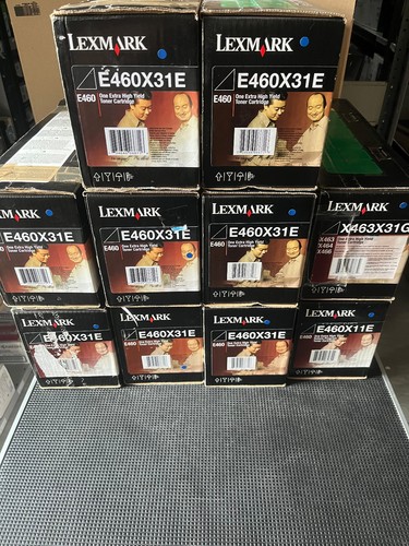 lot of Genuine Lexmark E460X31E x8 , 1 x e460x11e & 1 x x463x31g- Vat Inc - 第 1/1 張圖片